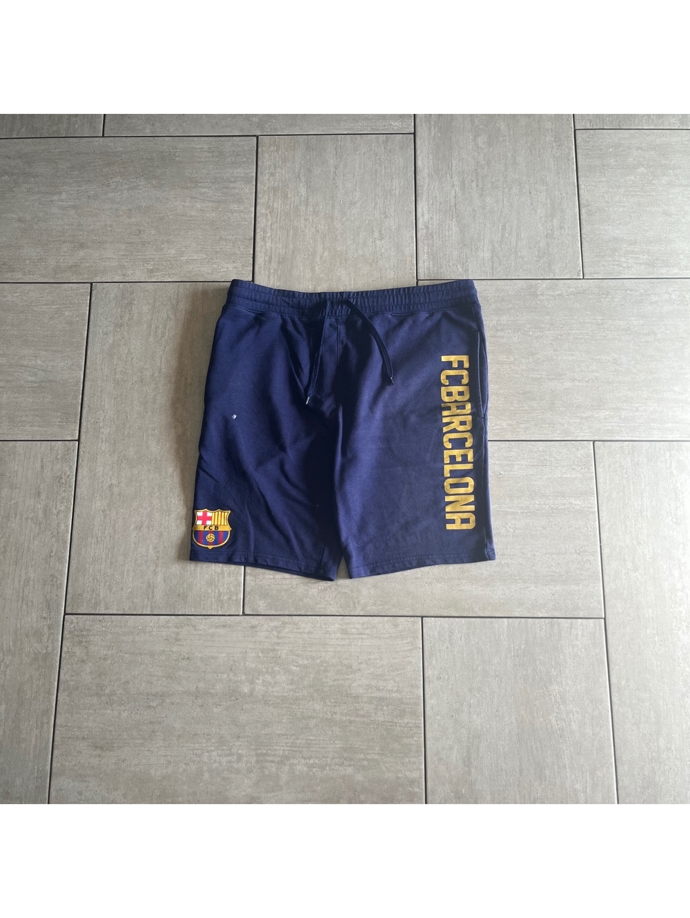 FC Barcelona Official Merchandise Navy Blue Athletic Shorts Medium